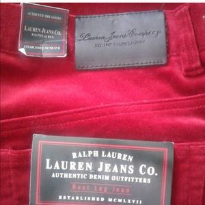 Red Velvet Boot Leg Lauren Co. Jeans Size 20W